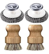 Stainless Steel Scrubber with Handle and Wooden Cleaning Scrubbers ,Heavy Duty Cleaning Supplies ...