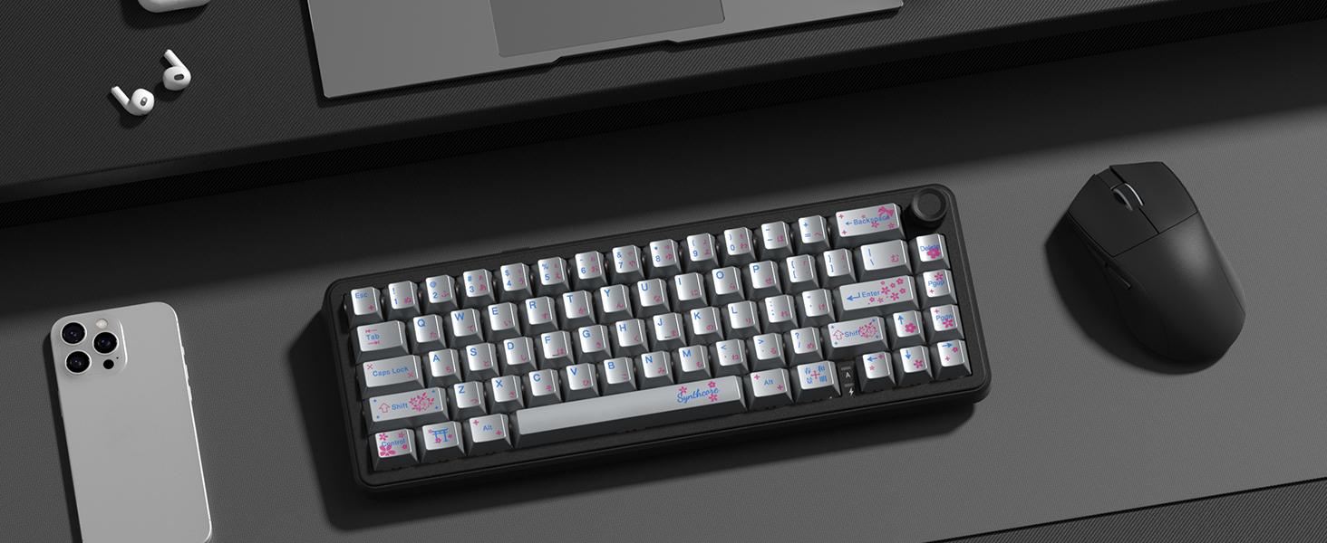 Keyboard keycaps Set, Double Shot PBT keycaps,Cherry Profile Custom Key caps Metal Coating,Silver