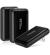 USB Wall Charger, Costyle 3 Pack 18W Slim Flat GaN Tech Quick Fast Charger 3.0 Charging Block wit...