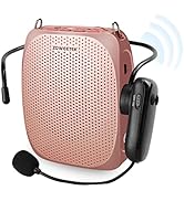 ZOWEETEK Wireless Voice Amplifier for Teachers with 2 Microphone, Original Voice Amplifier Wirele...