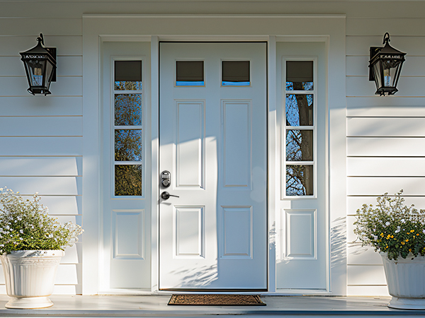 keyless entry door lock with handle