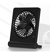 JOSTRY USB Fan,Mini Desk Fan with Strong Airflow, Ultra Quiet Small Desktop Fan 220° Tilt Folding...