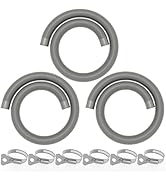 Poolvio 1.5" x 59" Above Ground Pool Hoses, 3-Pack, Gray- Heavy Duty UV Resistant Leak-Proof Repl...