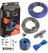 TOPSTRONGGEAR 8 Gauge Complete Amp Kit True 8 AWG Amplifier Subwoofer Installation Wiring Wire In...
