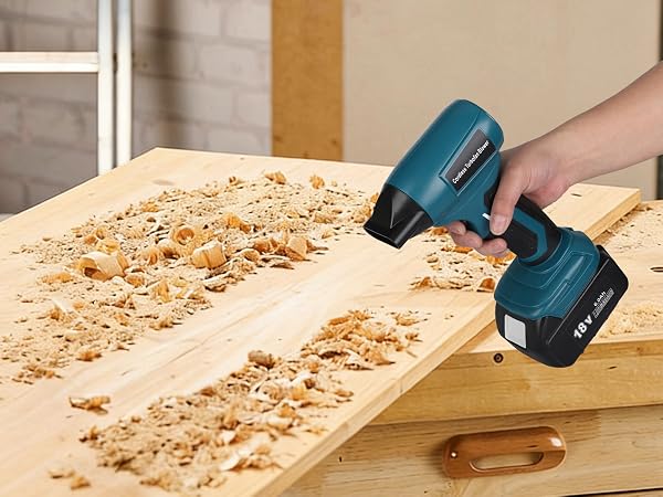Work place cleaning by cordless mini portable dust cleaner blower for electronics