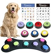BOSKEY Set of 7 Dog Buttons, Dog Communication Button, Dog Talking Button, Recordable Button, Dog...