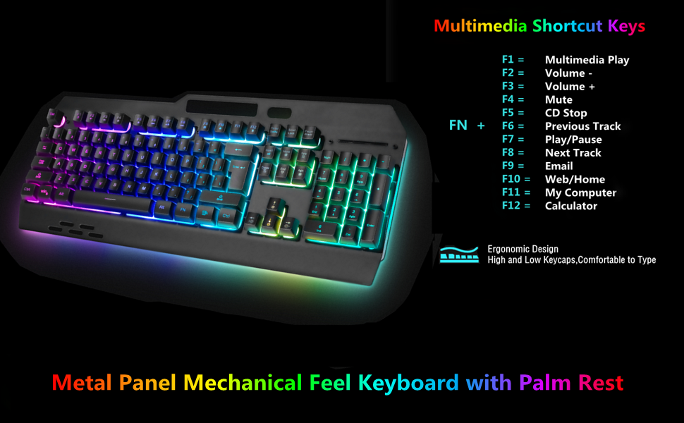 Wireless RGB Backlit Gaming Keyboard and Mouse