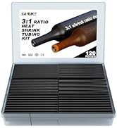 Sanuke Heat Shrink Tubing Kit 120 PCS - 3:1 Ratio Adhesive Lined, Marine Grade Shrink Wrap - Indu...