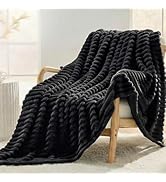 SUPRYNEX Black Fleece Throw Blanket for Couch, Super Soft Cozy Blanket for Home Decor, Perfect Co...