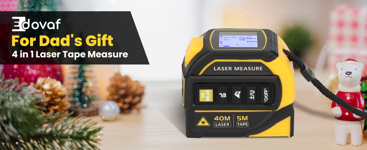 laser tape measure with level