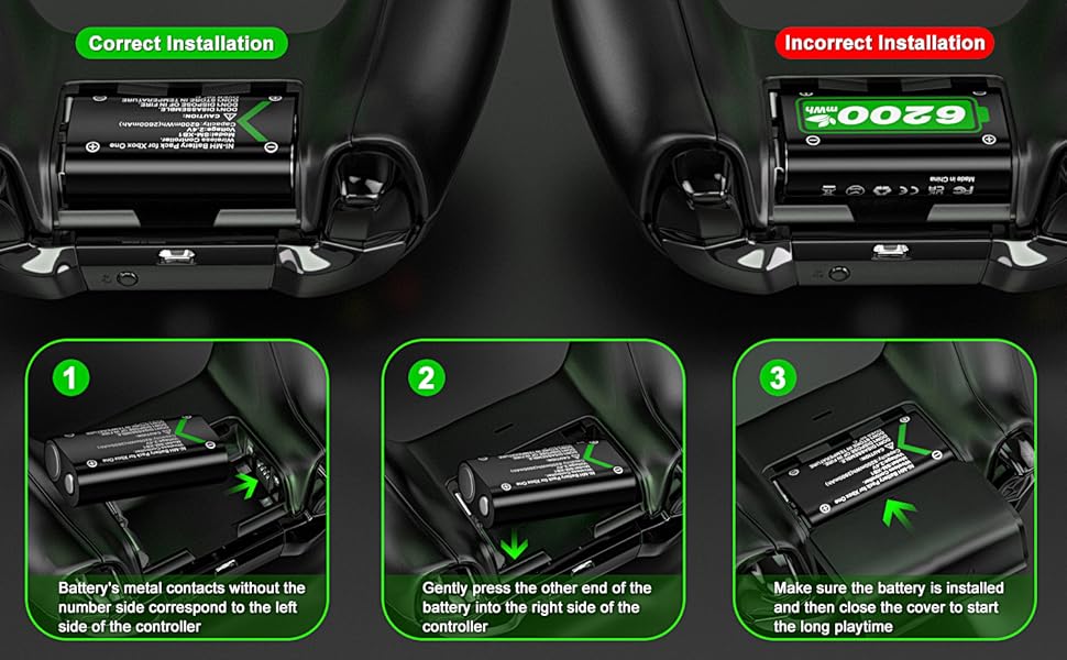 Rechargeable Battery Pack with Charger for Xbox Controller