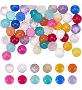 PH PandaHall 48pcs 4mm Gemstone Cabochon Natural Stones Gems 12 Styles Half Round Flatback Caboch...