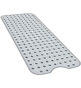 YINENN Bath Tub Shower Mat 40 x 16 Inch Non-Slip and Extra Large, Bathtub Mat with Suction Cups, ...