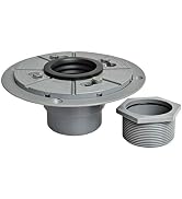 Neodrain PVC Shower Drain Base Kit Include 2 Inches PVC Shower Drain Base Flange, Threaded Adjust...