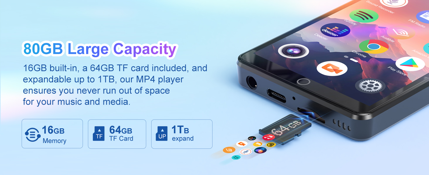 mp3 player with Bluetooth and wifi