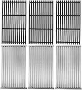 Stamped Emitter and Cast Iron Grill Grate Replacement Kit for Charbroil 463242715 463242716 Comme...