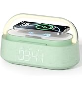 FREEFISH Bluetooth Speaker with Fast Wireless Charger,FM Radio,Touch LED Night Light,Phone Holder...