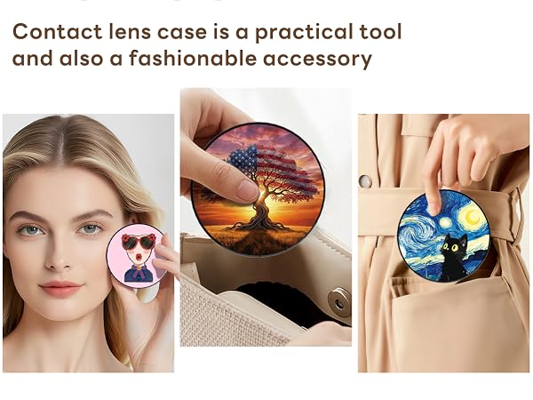 contact lens case, travel contact case, cute contact lens case