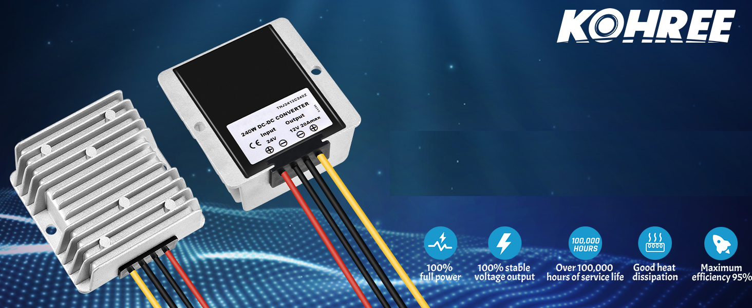 24V to 12V Step Down Converter Regulator Reducer 