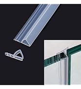 Qiveno Shower Door Seal Strip, 78.7" Soft Frameless Glass Shower Door Sweep Side Seal to Stop Sho...