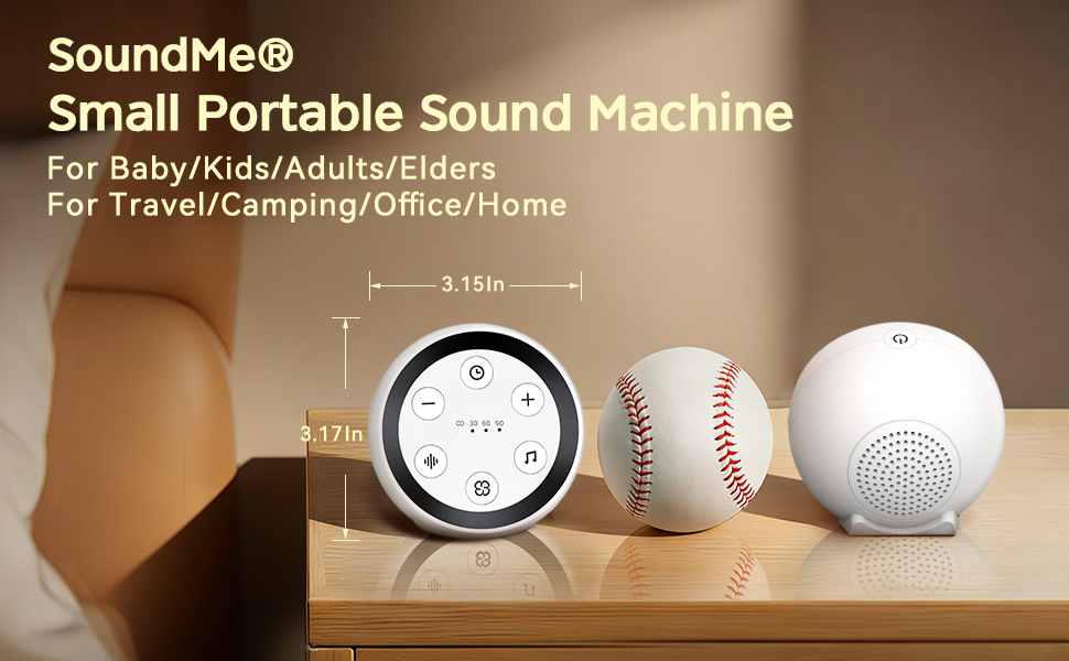 Rechargeable sound machine for travel