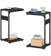 Vovonusy C-Shaped End Tables Set of 2, Small Couch Side Table, Sofa Table for Living Room, Bedroo...