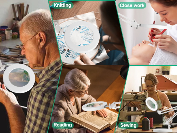 magnifier with light and stand