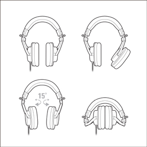 Foldable collapsable headphones easy storage