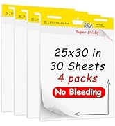 YNXPTBNC Post-it Super Sticky Easel Pad,25 in x 30 in Self Stick Flip Chart Paper,30 Sheets/Pad,4...