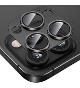 Tensea for iPhone 15 Pro/iPhone 15 Pro Max Camera Lens Protector, Metal Aluminum Alloy Tempered G...