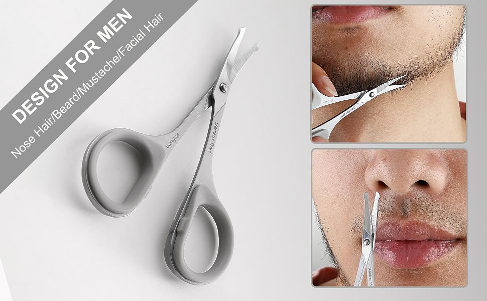 pafason beard mustache facial nose hair scissors