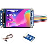 Mini LCD Screen 2inch LCD Module Compatible with Raspberry Pi 5/ 4B/3B+/3B/Zero W/WH/Zero 2 W/Ard...
