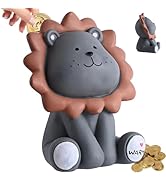 H&amp;W Lion Piggy Bank, Sunny Lion Money Coin Bank,Best Christmas Birthday Gifts for Kids Boys Girls...
