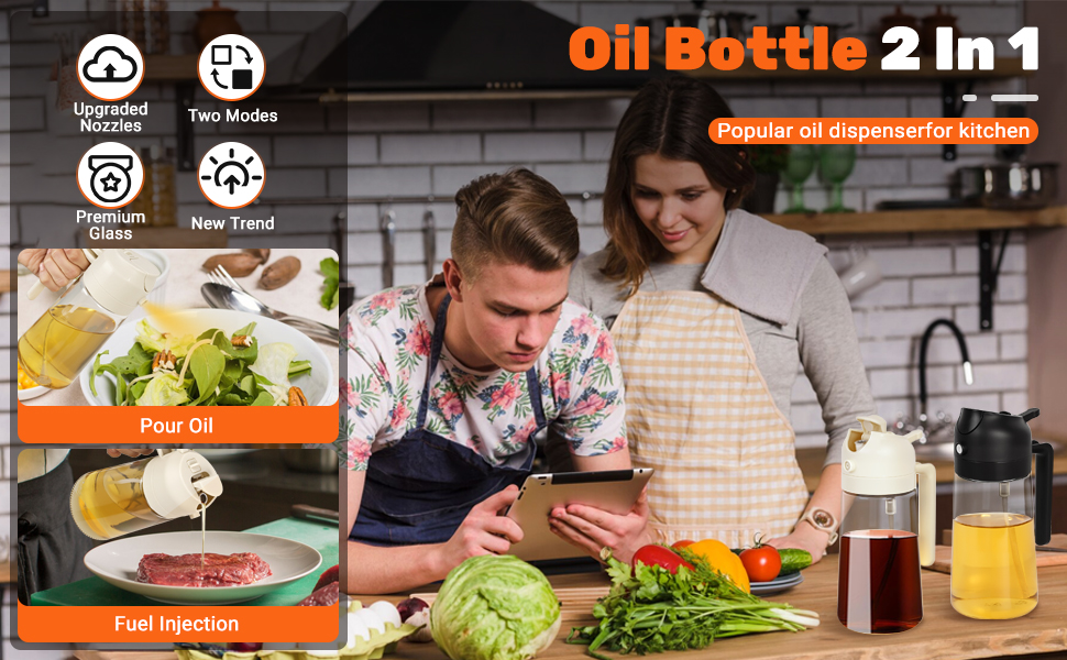 Oil spray bottle Cooking oil dispenser Olive oil sprayer Food-grade spray bottle 