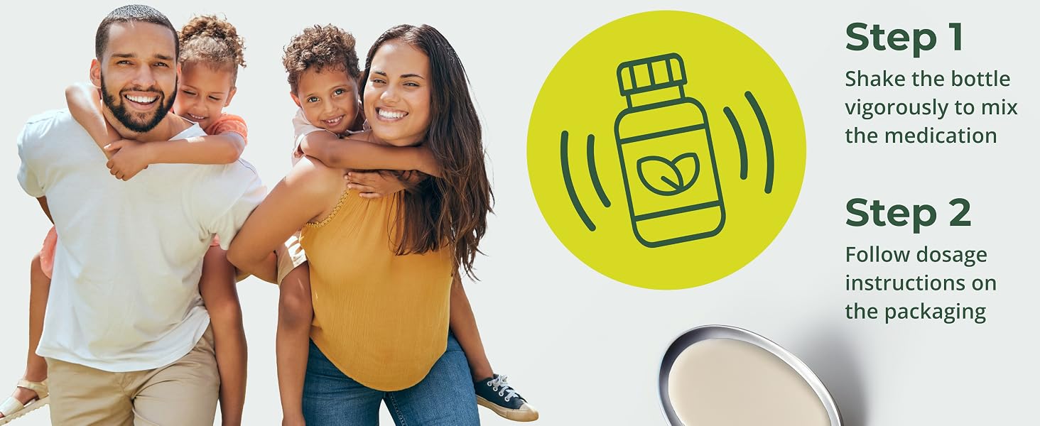 Easy to take liquid kids pinworm medicine Shake Vigorously