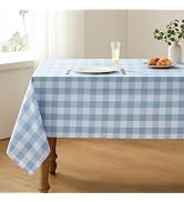 Veblandy Checkered Tablecloth Rectangle Waterproof Gingham Table Cloth Washable Buffalo Plaid Tab...