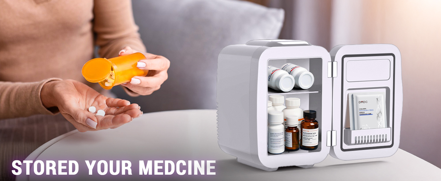 Mini Fridge Small Refrigerator Portable Thermoelectric Cooler and Warmer Fridge