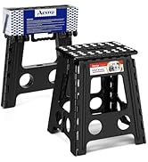 ACSTEP Folding Step Stool 16 Inch Heavy Duty Step Stool Foldable for Adults and Kids, Collapsible...