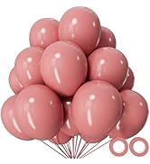 110pcs Dusty Pink Balloon 12 Inch, Brush Pink Latex Balloons for Birthday Party Baby Shower Weddi...