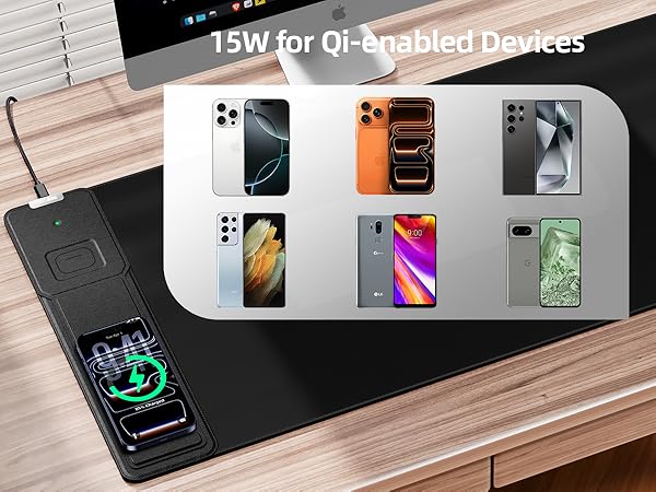 wireless charger mouse pad