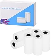 Instant Camera Print Refill Paper, CalineGam 6 Rolls Thermal Print Paper Rolls Photo for Kids Ins...
