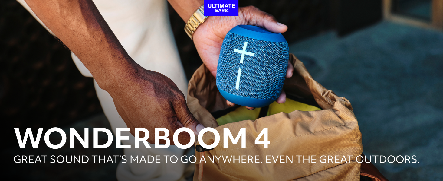 Ultimate Ears WONDERBOOM 4 Portable Waterproof Bluetooth Speaker With Big Bass and 360-Degree Sound