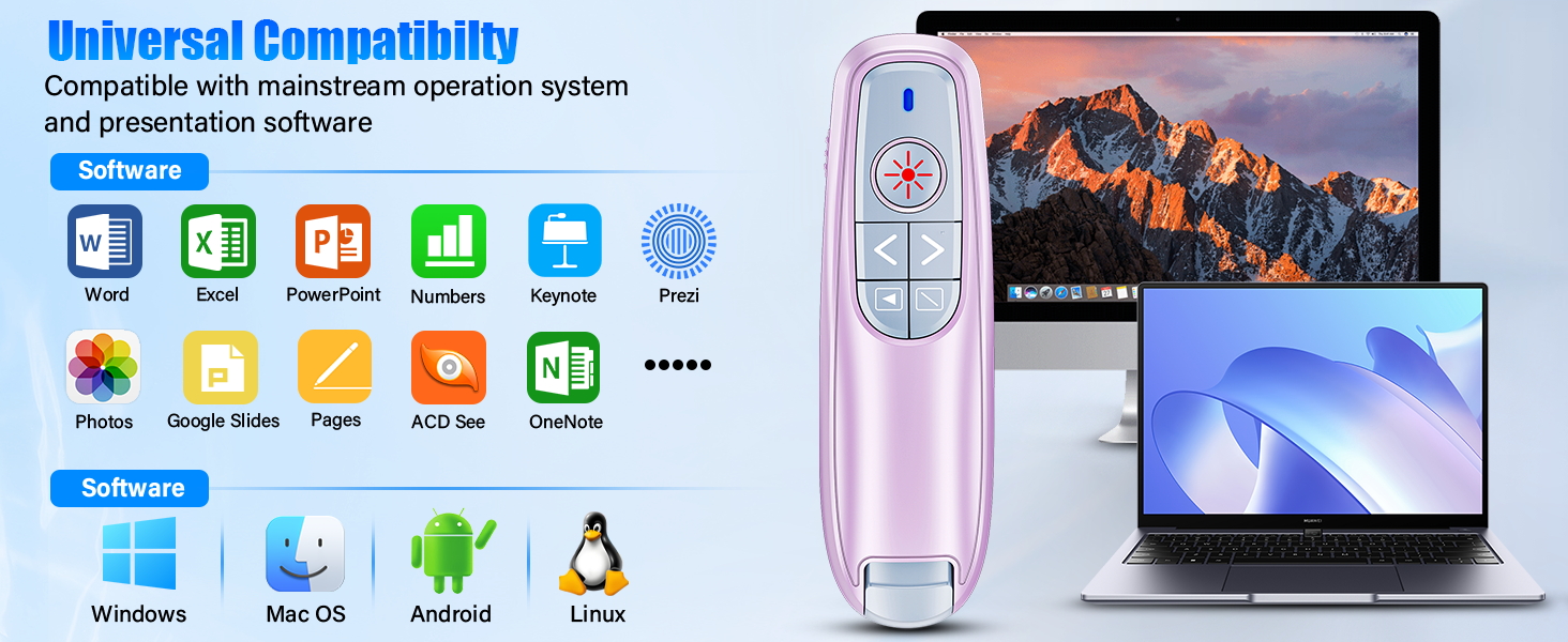 presentation clicker with laser pointer