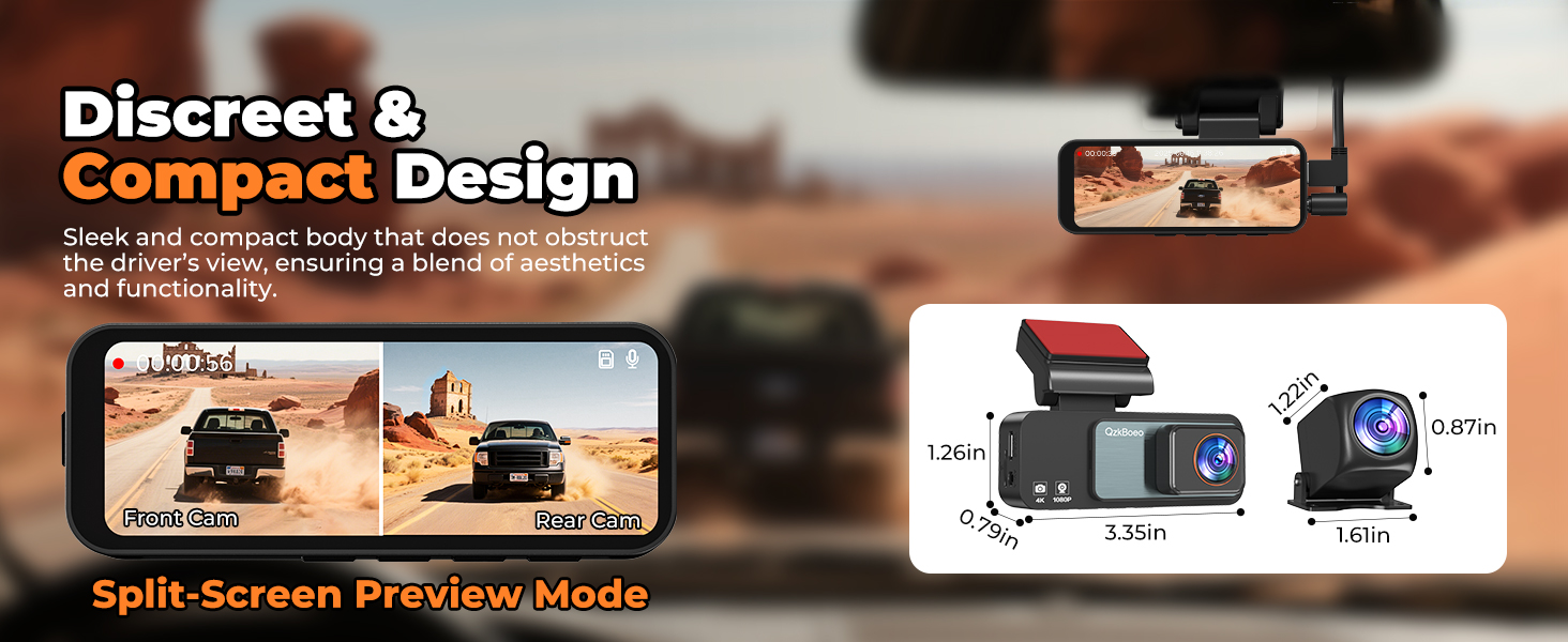 dash cam front and inside