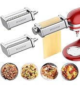 Pasta Attachment for KitchenAid Mixer, Includes Pasta Sheet Roller, Spaghetti Fettuccine Cutter, ...