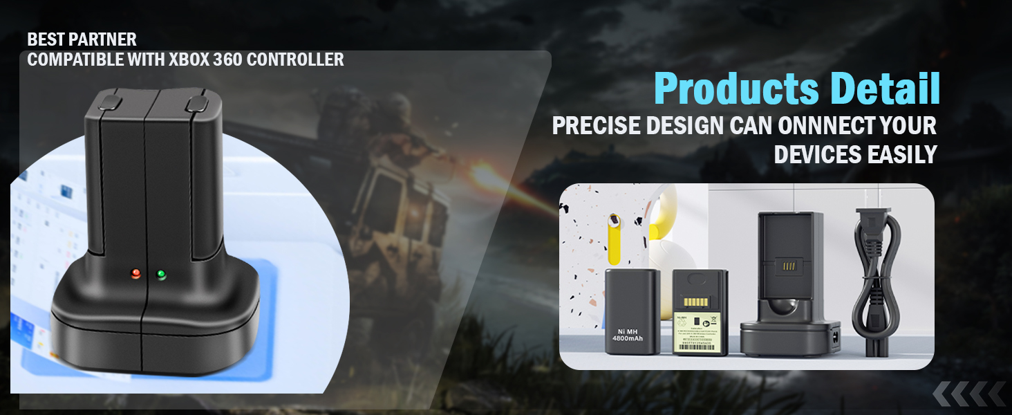 compatible with Xbox 360 controller battery
