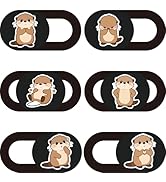 PRESSINART 6Pcs 6 Styles Otter Cute Laptop Camera Cover Privacy Guard Accessories, 0.04 Inch Ultr...