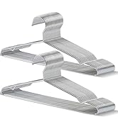 Jibrelxion 40 Pack Metal Wire Coat Hangers, 16.5 Inch Heavy Duty Stainless Steel Clothes Hangers,...