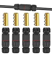 Linkstyle 5PCS IP68 Waterproof Junction Box, Electrical Cable Wire Connectors, with 6-10 AWG 80A ...