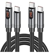 C to C Cable Fast Charging, Excgood 240W [6ft] USB-C Charge Cable with LED Display Ultra Long Typ...